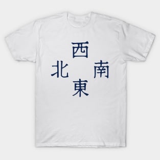 It's Mahjong Time - Direction Winds Tile Indicator Guide v4 T-Shirt